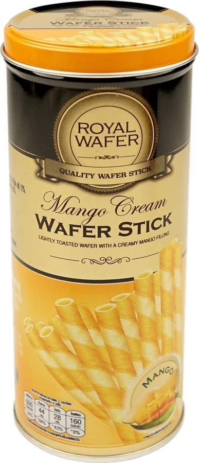 กระป๋องเหล็กพิมพ์ลายทรงกลมตั้ง เวเฟอร์สติ๊ก Royal Wafer